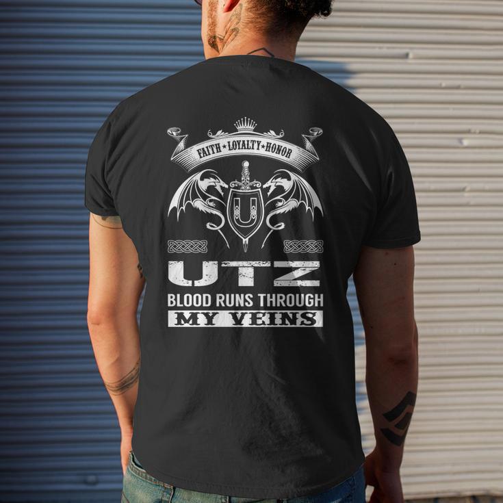 Utz Blood Runs Through My Veins V Men S T Shirt Back Print Seseable Uk