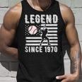 Legend Baseballspieler Seit 1970 Pitcher Strikeout Baseball Tank Top Geschenke für Ihn