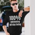 100% Schwimmen Lustiges Langarmshirts für Surfer & Schwimmer Geschenke für Ihn
