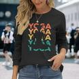 Retro Yoga Poses Langarmshirts, Farbenfrohes Design für Yoga-Liebhaber Geschenke für Sie