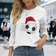 Fußball-Fußball-Weihnachtsball Weihnachtsmann-Lustige Langarmshirts Geschenke für Sie