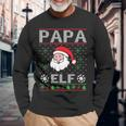 Papa Elf Outfit Weihnachten Familie Elf Weihnachten Langarmshirts Geschenke für alte Männer