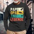 Papa Opa Angel Legende Langarmshirts, Perfekt für Angler zum Vatertag Geschenke für alte Männer