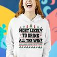 Familien-Weihnachts-Hoodie: Wer trinkt den Wein? Lustiges Design Geschenke für Sie