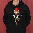 Softball Elf Kostüm Weihnachten Urlaub Passend Lustig Frauen Hoodie