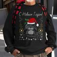 Lustiges Neujahr Sweatshirt mit Weihnachtsmann-Kaninchen, Russisches Weihnachtsdesign Geschenke für alte Männer