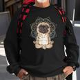 Meditierender Mops Mit Mandala Sweatshirt, Entspannendes Yoga-Design Geschenke für alte Männer