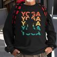 Retro Yoga Poses Sweatshirt, Farbenfrohes Design für Yoga-Liebhaber Geschenke für alte Männer