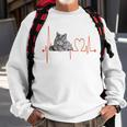 Nebelung Katze Herzschlag Ekg I Love My Cat Sweatshirt Geschenke für alte Männer