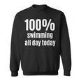 100% Schwimmen Lustiges Sweatshirt für Surfer & Schwimmer