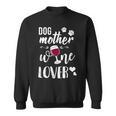Dog Mother Wine Lover Lustiges Hunde Mum Wein Sweatshirt