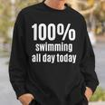 100% Schwimmen Lustiges Sweatshirt für Surfer & Schwimmer Geschenke für Ihn