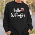 Damen Sweatshirt Holla Die Weinfee, Vino Weiß- & Rotwein Design Geschenke für Ihn