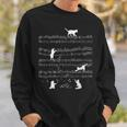 Katzen Katze Musik Noten Katzenliebhaber Kater Tier Geschenk Sweatshirt Geschenke für Ihn