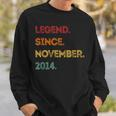 Legend Since November 2014 6 Geburtstag Geschenk 6 Jahre Sweatshirt Geschenke für Ihn