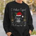 Lustiges Neujahr Sweatshirt mit Weihnachtsmann-Kaninchen, Russisches Weihnachtsdesign Geschenke für Ihn