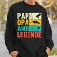 Papa Opa Angel Legende Sweatshirt, Perfekt für Angler zum Vatertag Geschenke für Ihn
