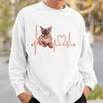 Birmanische Katze Herzschlag Ekg Lustig I Love My Cat Sweatshirt Geschenke für Ihn