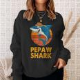 Pepaw Shark Vintage Papa Opa Vatertag Geschenke Sweatshirt Geschenke für Sie