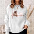Birmanische Katze Herzschlag Ekg Lustig I Love My Cat Sweatshirt Geschenke für Sie