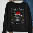 Lustiges Neujahr Sweatshirt mit Weihnachtsmann-Kaninchen, Russisches Weihnachtsdesign Geschenke für alte Frauen
