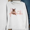 Birmanische Katze Herzschlag Ekg Lustig I Love My Cat Sweatshirt Geschenke für alte Frauen
