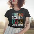 1988 Born In December Retro-Geschenkidee Frauen Tshirt Geschenke für Sie