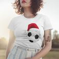 Fußball-Fußball-Weihnachtsball Weihnachtsmann-Lustige Frauen Tshirt Geschenke für Sie