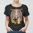 Skelett Rippenkäfig Pizza Und Bier Frauen Tshirt