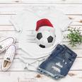 Fußball-Fußball-Weihnachtsball Weihnachtsmann-Lustige Frauen Tshirt Lustige Geschenke