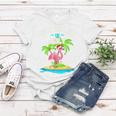 Tropischer Rosa Flamingo Frauen Tshirt, Hawaii Sommer Niedlich, Weihnachten im Juli Lustige Geschenke