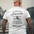 Parrain Motard Carrement Plus Cool Shirt Men's Crewneck Short Sleeve Back Print T-shirt Geschenke für alte Männer