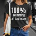 100% Schwimmen Lustiges T-Shirt für Surfer & Schwimmer Geschenke für Sie