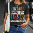 1989 Born In December Retro-Geschenkidee T-Shirt Geschenke für Sie
