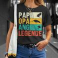 Papa Opa Angel Legende T-Shirt, Perfekt für Angler zum Vatertag Geschenke für Sie