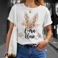 Damen Oma Hase Oster T-Shirt im Floral-Leo Look Geschenke für Sie