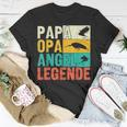 Papa Opa Angel Legende T-Shirt, Perfekt für Angler zum Vatertag Lustige Geschenke