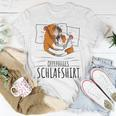 Offizielles Schlaf Englische Bulldogge T-Shirt Lustige Geschenke