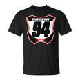 Herren Sport T-Shirt Nummer 94 Schwarz Grafikdesign