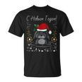 Lustiges Neujahr T-Shirt mit Weihnachtsmann-Kaninchen, Russisches Weihnachtsdesign