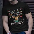 Aunt Crew Weihnachtsmann Hut Rentier Passender Pyjama T-Shirt Geschenke für Ihn