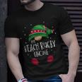 Beach Rugby Gnome Passender Weihnachtspyjama T-Shirt Geschenke für Ihn