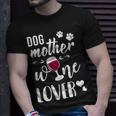 Dog Mother Wine Lover Lustiges Hunde Mum Wein T-Shirt Geschenke für Ihn