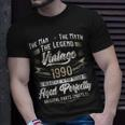 Herren T-Shirt zum 33. Geburtstag, Vintage 1990, Mann Mythos Legende Geschenke für Ihn