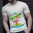 Tropischer Rosa Flamingo T-Shirt, Hawaii Sommer Niedlich, Weihnachten im Juli Geschenke für Ihn