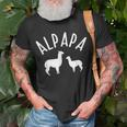 Alpapa Alpaka Herren T-Shirt, Lustiges Vatertag Geburtstagsgeschenk für Papa Geschenke für alte Männer