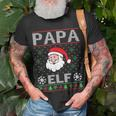 Papa Elf Outfit Weihnachten Familie Elf Weihnachten T-Shirt Geschenke für alte Männer