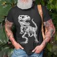 T-Rex Skelett Dino Knochen Paläontologe Fossil Dinosaurier T-Shirt Geschenke für alte Männer