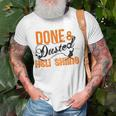 Done And Dusted Heli Skifahren Heliboarden T-Shirt Geschenke für alte Männer