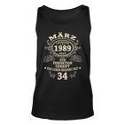 34 Geburtstag Geschenk Mann Mythos Legende März 1989 Tank Top